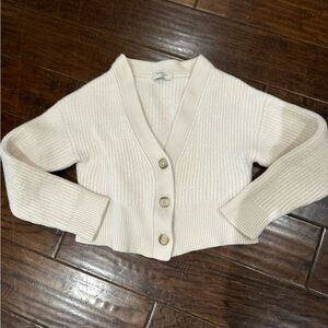 Babaton Cream‎ Ribbed Wool Cardigan size S